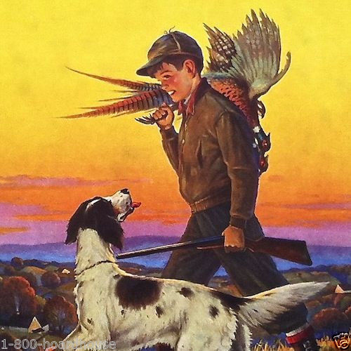 BOYHOOD CAREFREE DAYS Lithograph Store Calendar 1941
