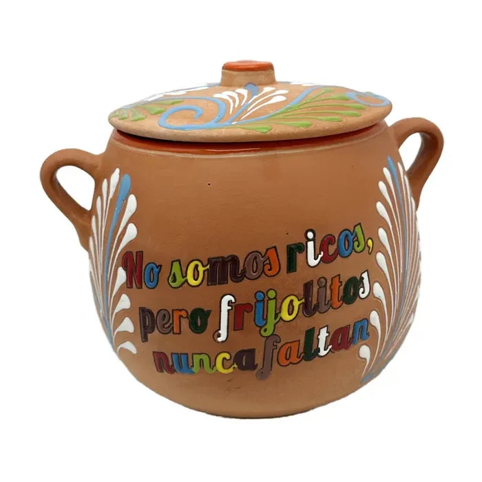 La Mexicana Olla Frijolera De Barro Pot w/ Phrases - 4 L