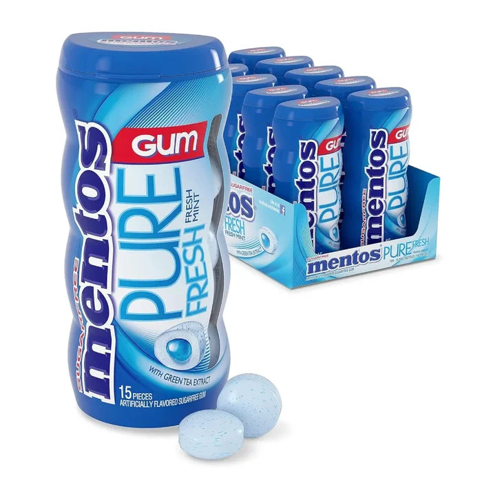 Mentos Gum Fresh Mint 15 pc available at Mexmax INC, ideal for wholesale buyers seeking refreshing gum.