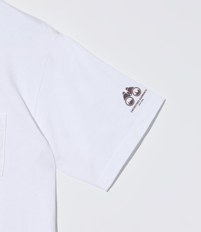 Printed Cross Crew Neck T-Shirt - White - Gone