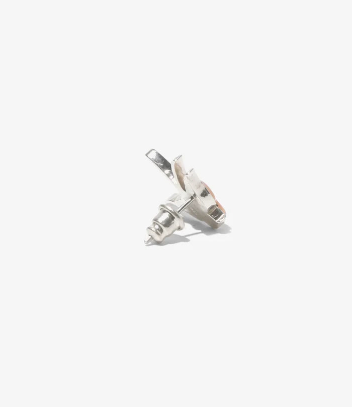 Swallow Motif One Ear Earring - Pink