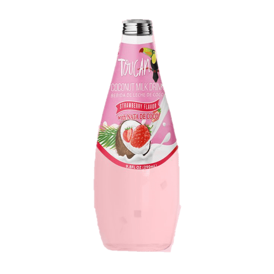 Wholesale Toucan Coconut Milk with Nata de Coco Strawberry 9.8oz - Unique flavor for Modern Mexican Groceries. Mexmax INC.