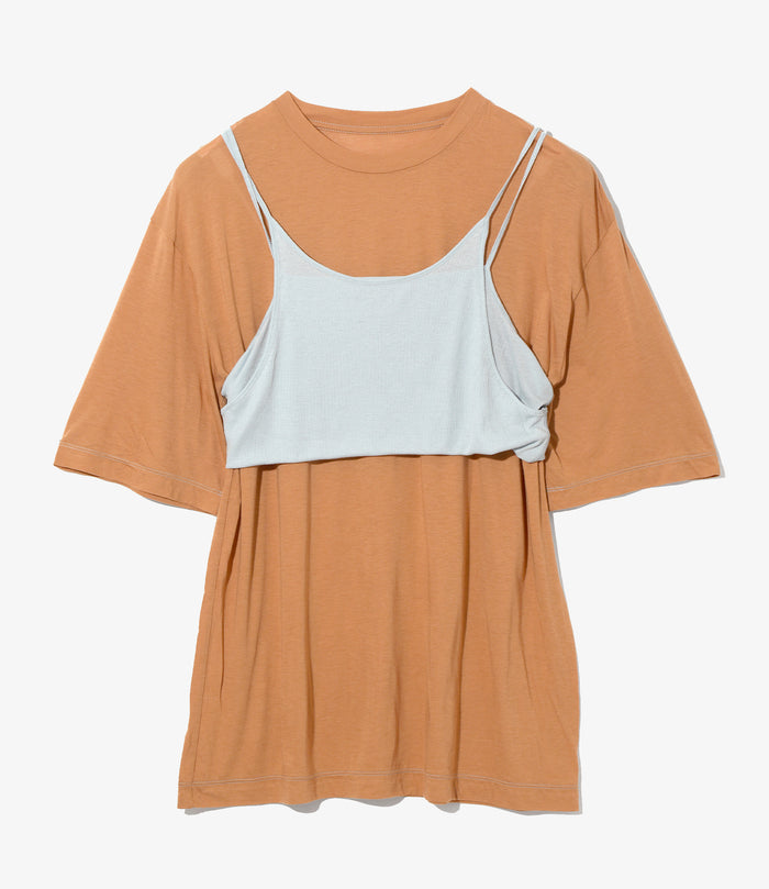 Women's Camisole Top & Loose-fitting Tee - Beige - Unit Tops