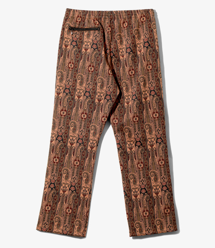 Women's Track Pant - Orange - Poly Jacquard