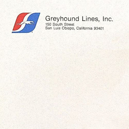 GREYHOUND BUS Letterhead Stationary 1970s