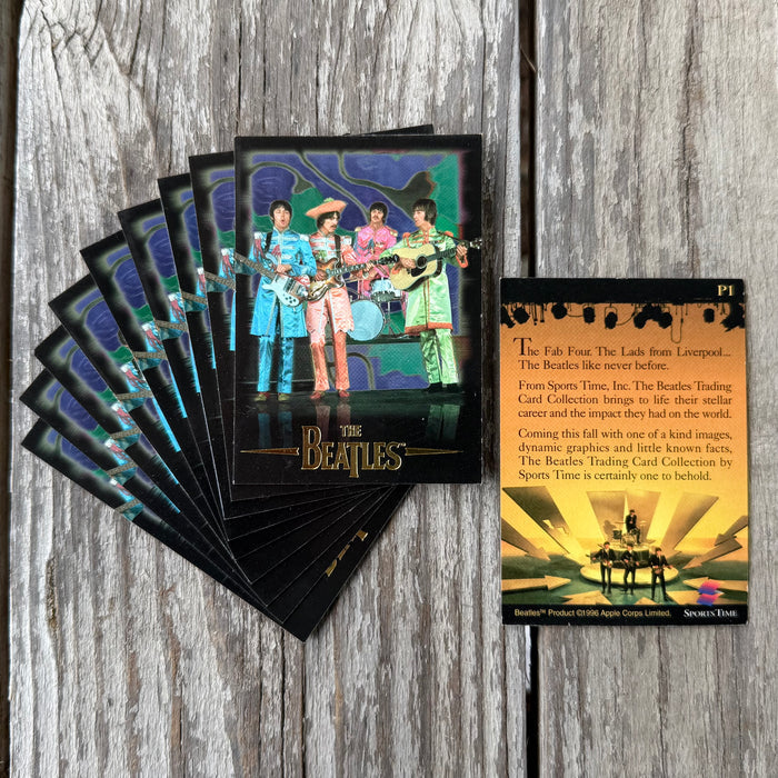 10 Original THE BEATLES Sports Time 1996 Promo SGT. PEPPER P1 Trading Card LOT