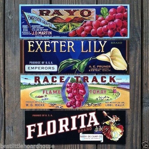 MILLION DOLLAR Citrus Crate Label Collection 1920s-60s