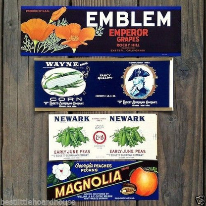MILLION DOLLAR Citrus Crate Label Collection 1920s-60s