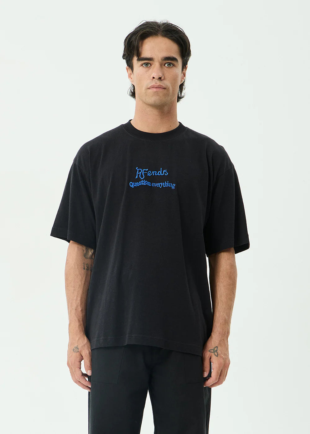 AFENDS Mens Mind Melt - Boxy Tee - Black