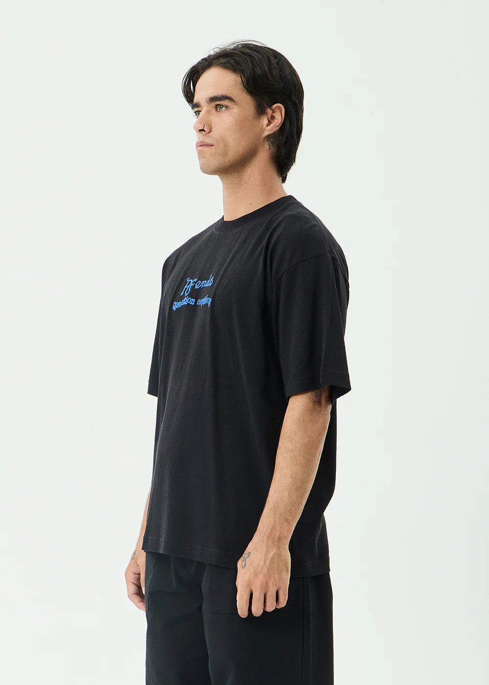 AFENDS Mens Mind Melt - Boxy Tee - Black
