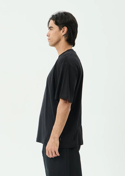 AFENDS Mens Mind Melt - Boxy Tee - Black