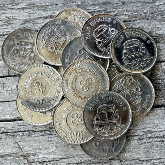 15 WHOLESALE Original 1960s CRYSTAL BEACH BAJA BUGGY Amusement Park Token Coins