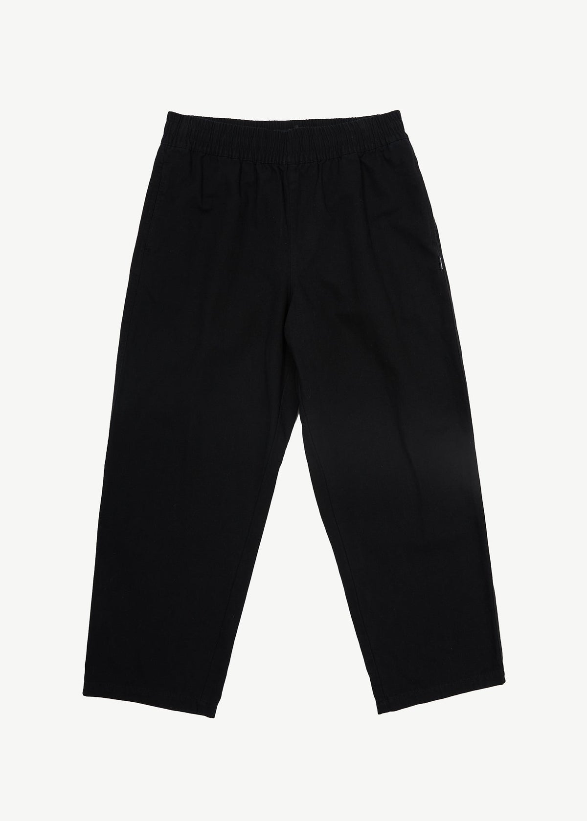 AFENDS Mens Ninety Eights - Elastic Waist Pant - Black