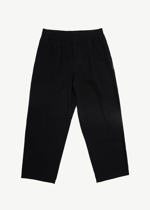 AFENDS Mens Ninety Eights - Elastic Waist Pant - Black