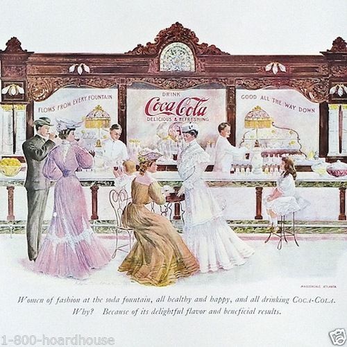 COCA-COLA SODA FOUNTAIN Print 1960s