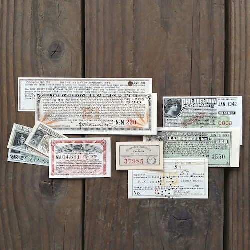20th Century BOND COUPONS 1900-20s
