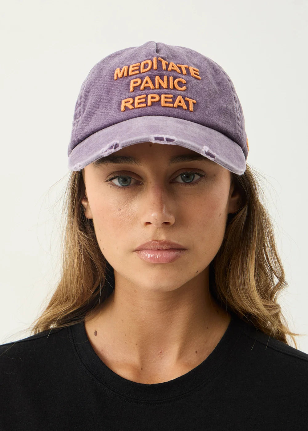 AFENDS Womens Loop State - 5 Panel Cap - Aubergine