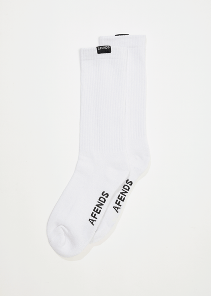 AFENDS Mens Everyday - Socks One Pack - White