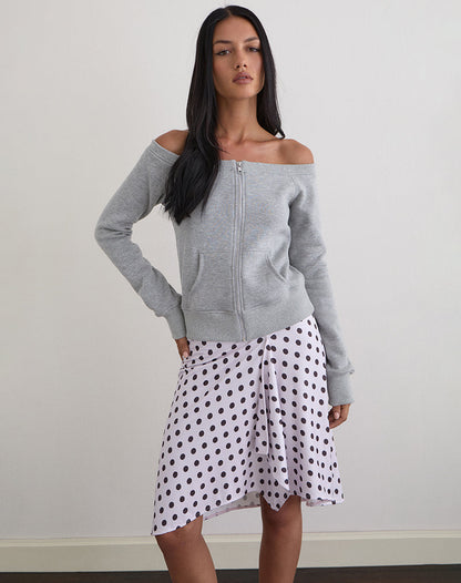 Airazo Bardot Sweater in Grey Marl