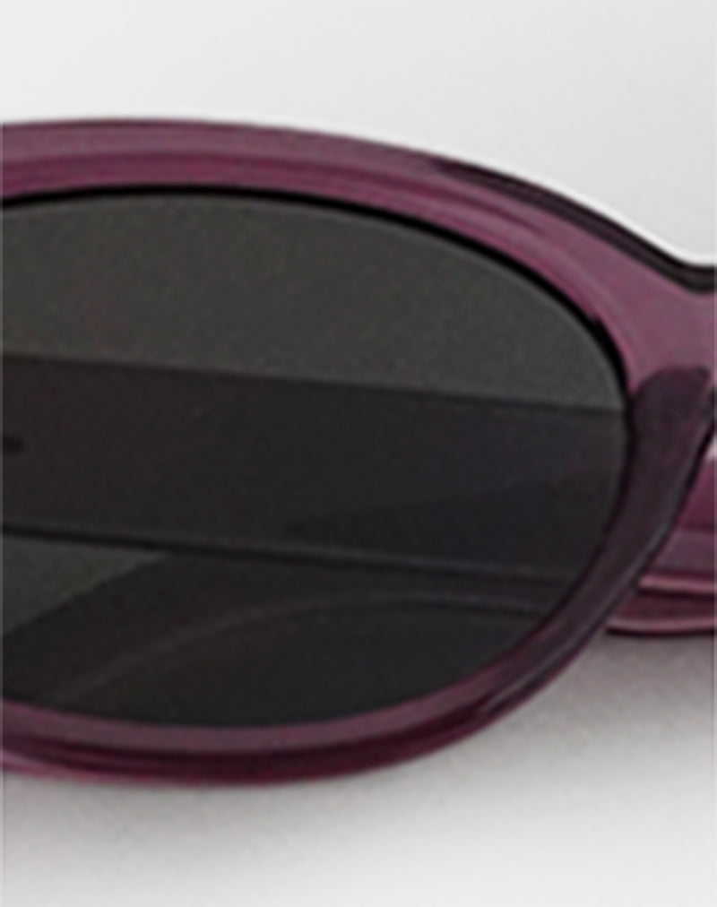 Ametra Oval Sunglasses in Opaque Purple