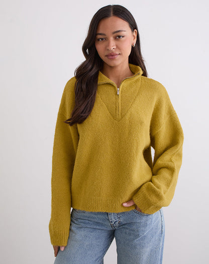 Atine Jumper in Ochre Mustard