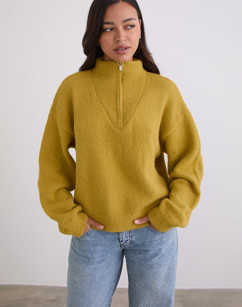 Atine Jumper in Ochre Mustard