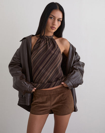 Blazira Short in Whale Cord Brown
