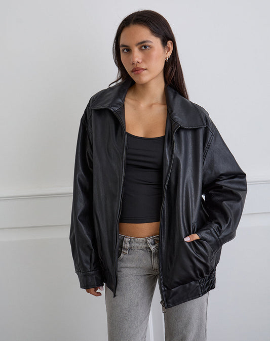 Cavita Jacket in PU Black