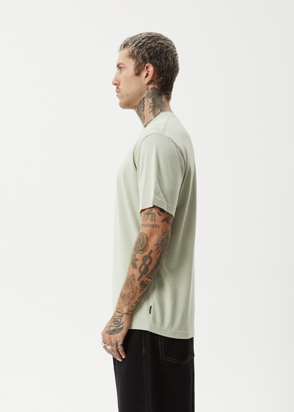 AFENDS Mens Flame - Retro Tee - Eucalyptus