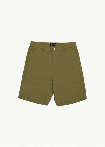 AFENDS Mens Ninety Twos - Fixed Waist Short 19" - Military