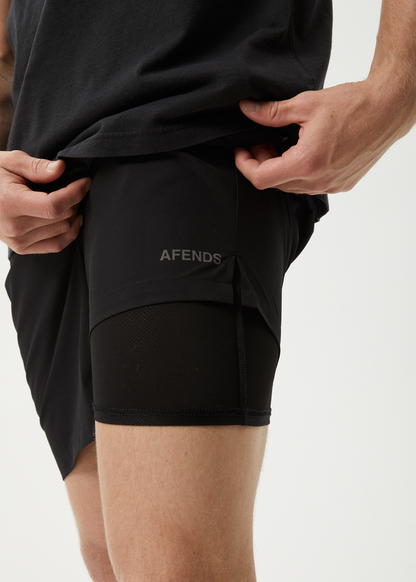 AFENDS Mens Kettle-Ish - Performance Short 18" - Black