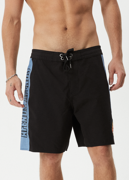 AFENDS Mens Tropics - Boardshort 18" - Black