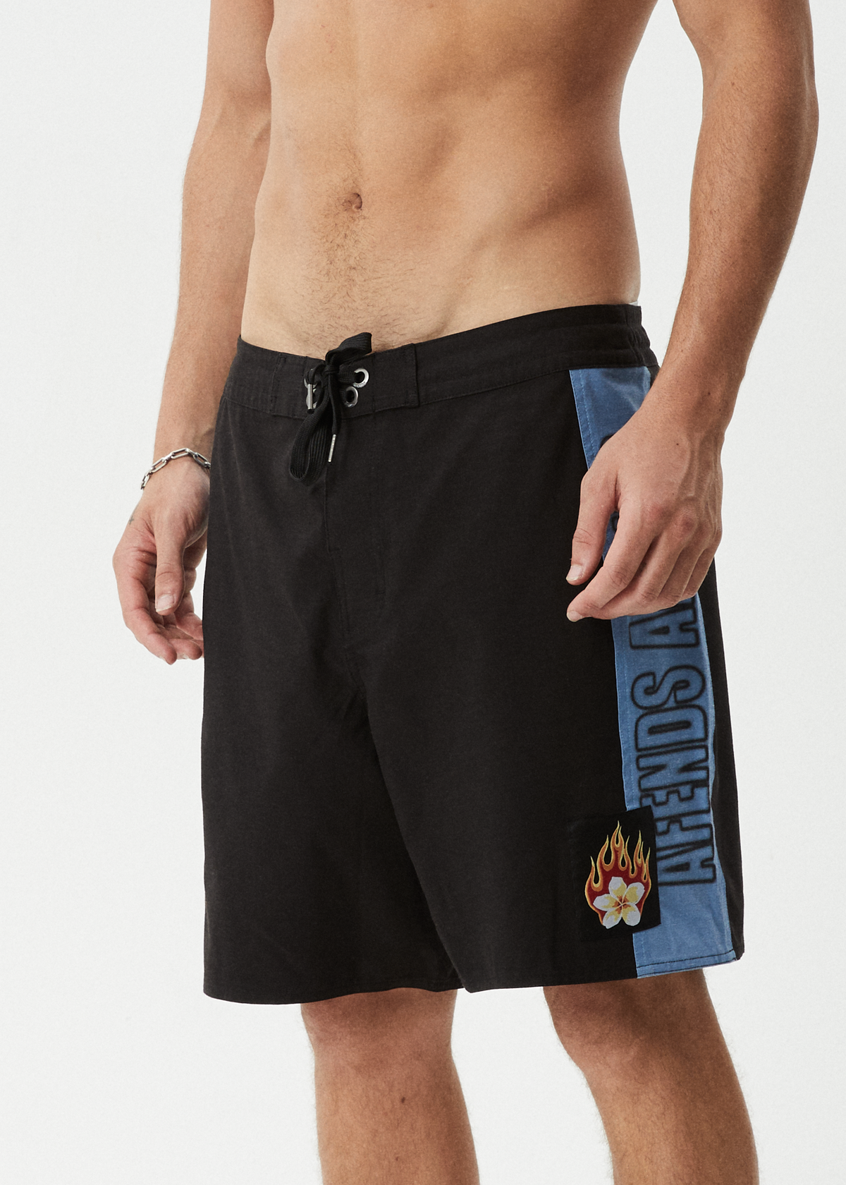 AFENDS Mens Tropics - Boardshort 18" - Black