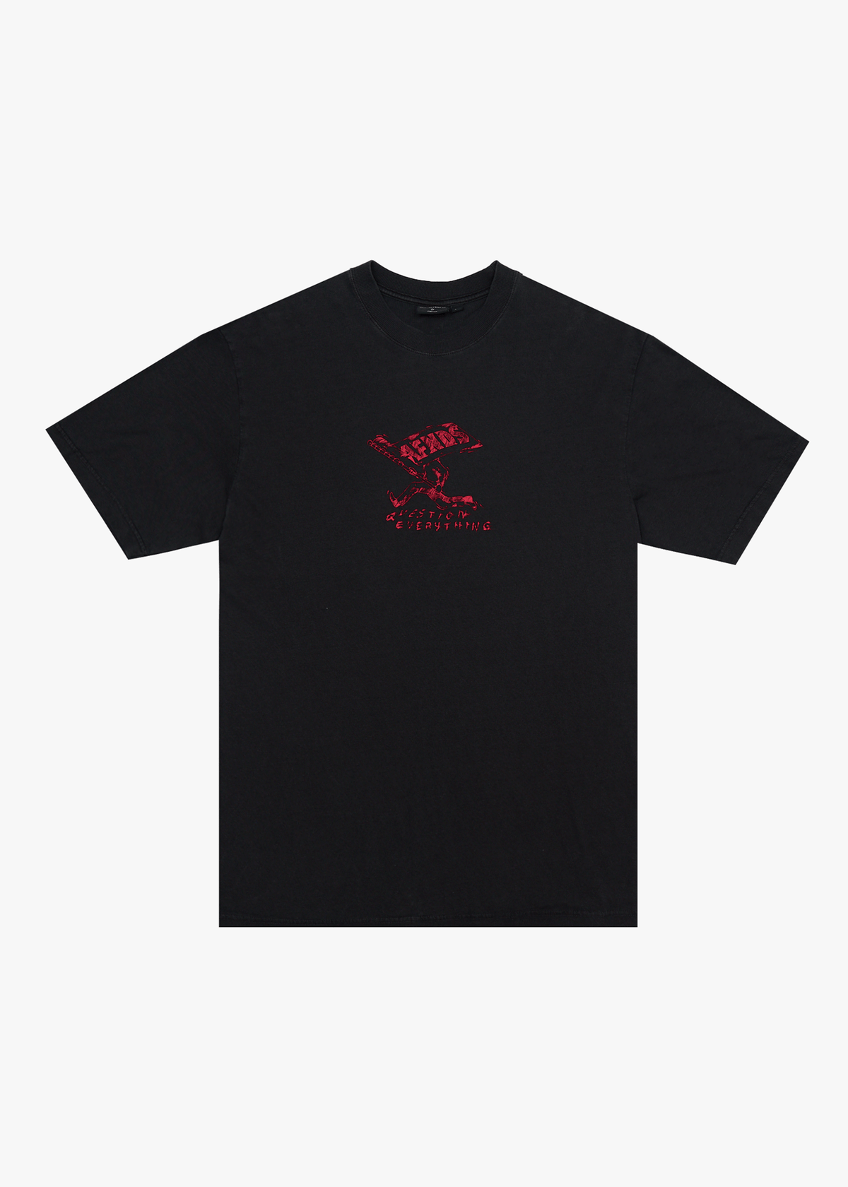 AFENDS Mens Flyin - Retro Tee - Stone Black