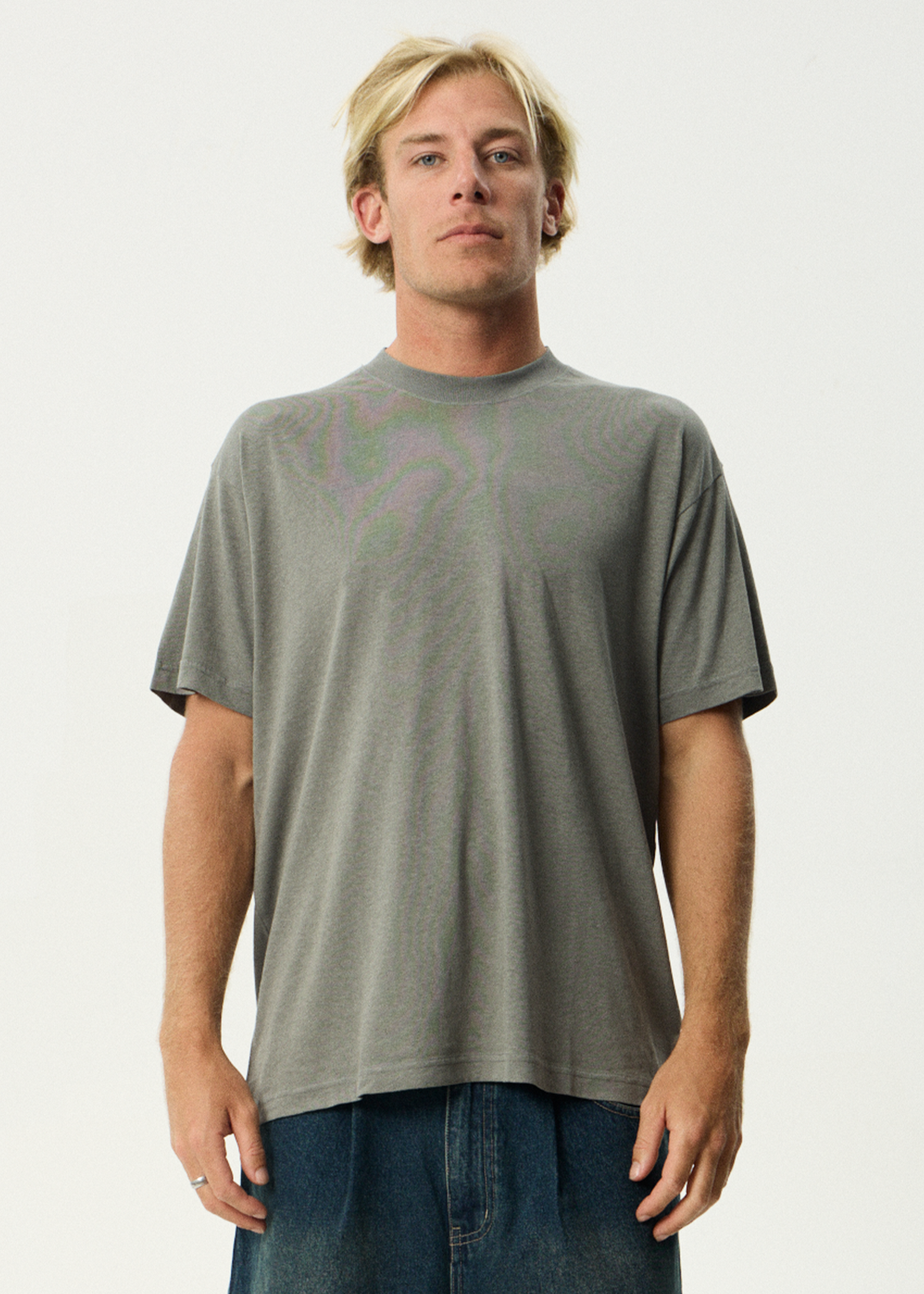 AFENDS Mens Foundation - Boxy Tee - Washed Sycamore