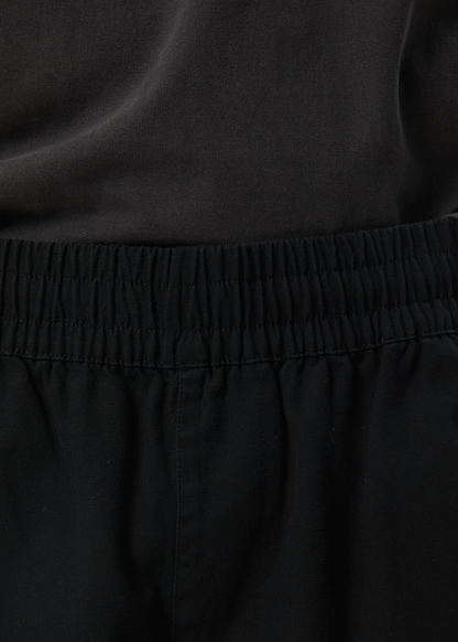 AFENDS Mens Ninety Eights - Elastic Waist Pant - Black