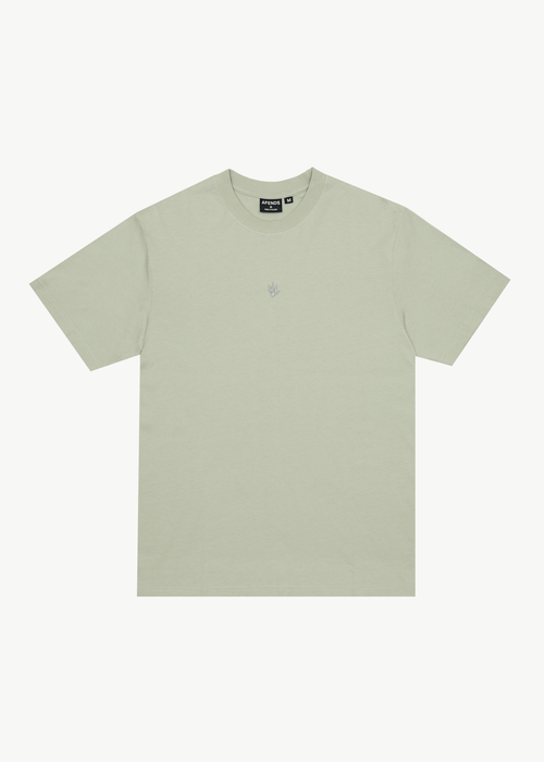 AFENDS Mens Flame - Retro Tee - Eucalyptus