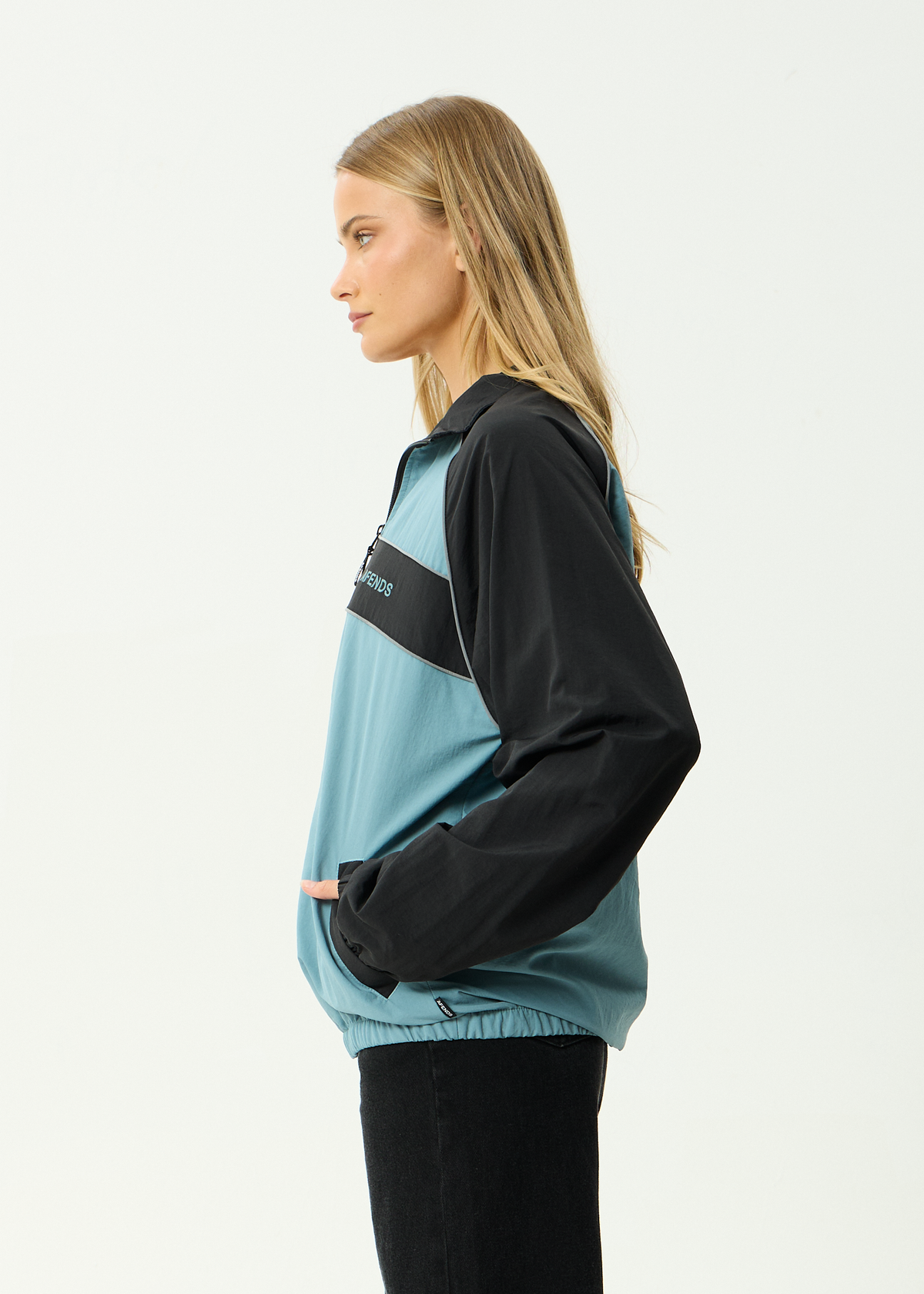 AFENDS Mens Spicy - Sports Spray Jacket - Ocean Spray