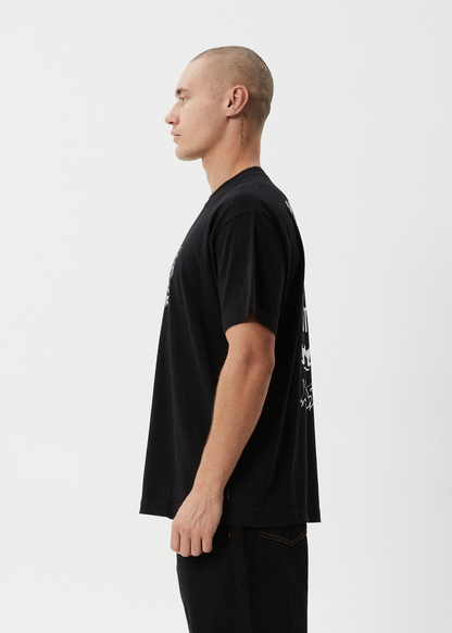 AFENDS Mens Moments - Boxy Tee - Black
