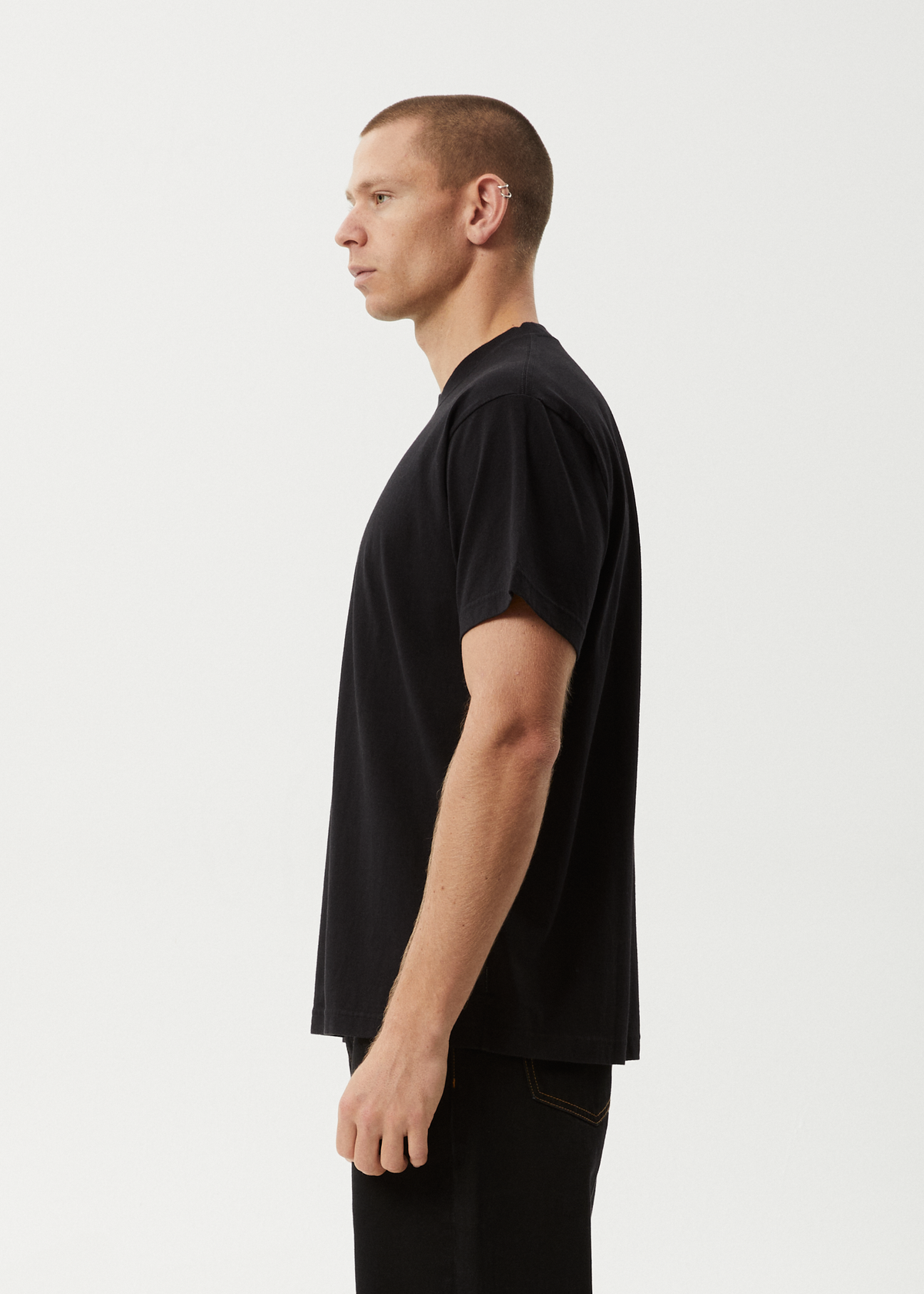 AFENDS Mens Magic Happens - Heavyweight Boxy Tee - Black