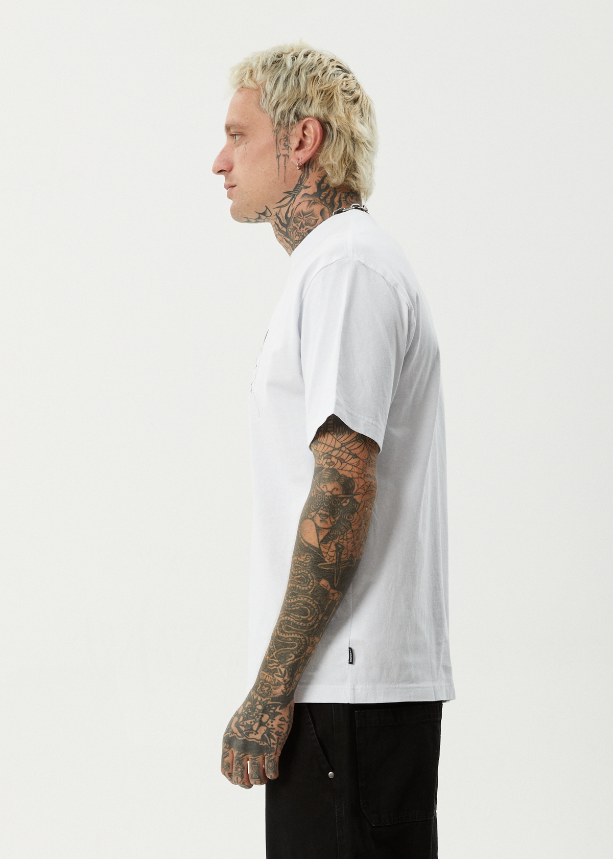 AFENDS Mens Torched - Retro Tee - White