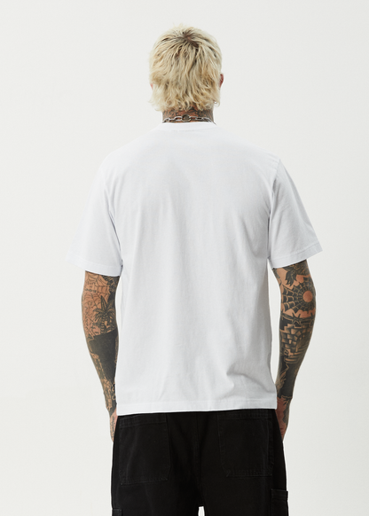 AFENDS Mens Torched - Retro Tee - White