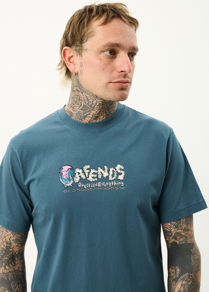 AFENDS Mens Huffenpuff - Retro Tee - Fuel