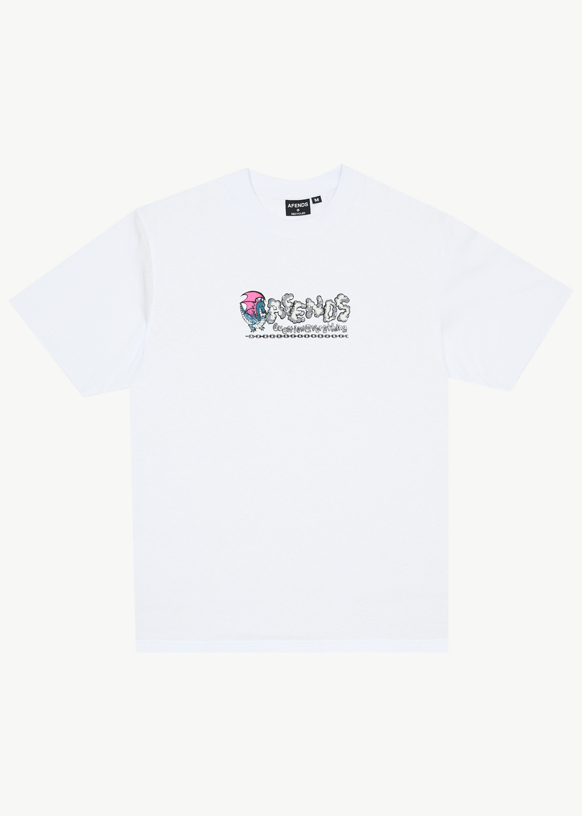 AFENDS Mens Huffenpuff - Retro Tee - White