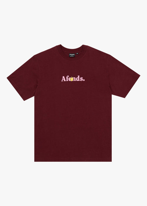 AFENDS Mens Smiles - Retro Tee - Port