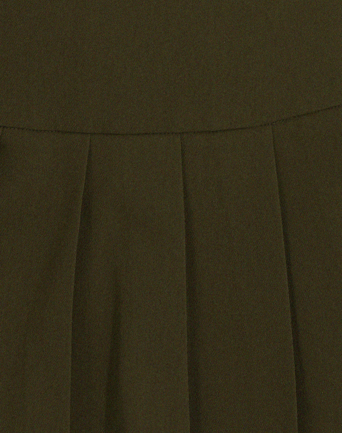 Casini Pleated Micro Skirt in Dark Khaki