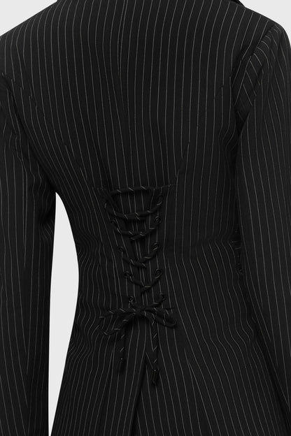 Oblivienne Jacket [Black Pinstripe]