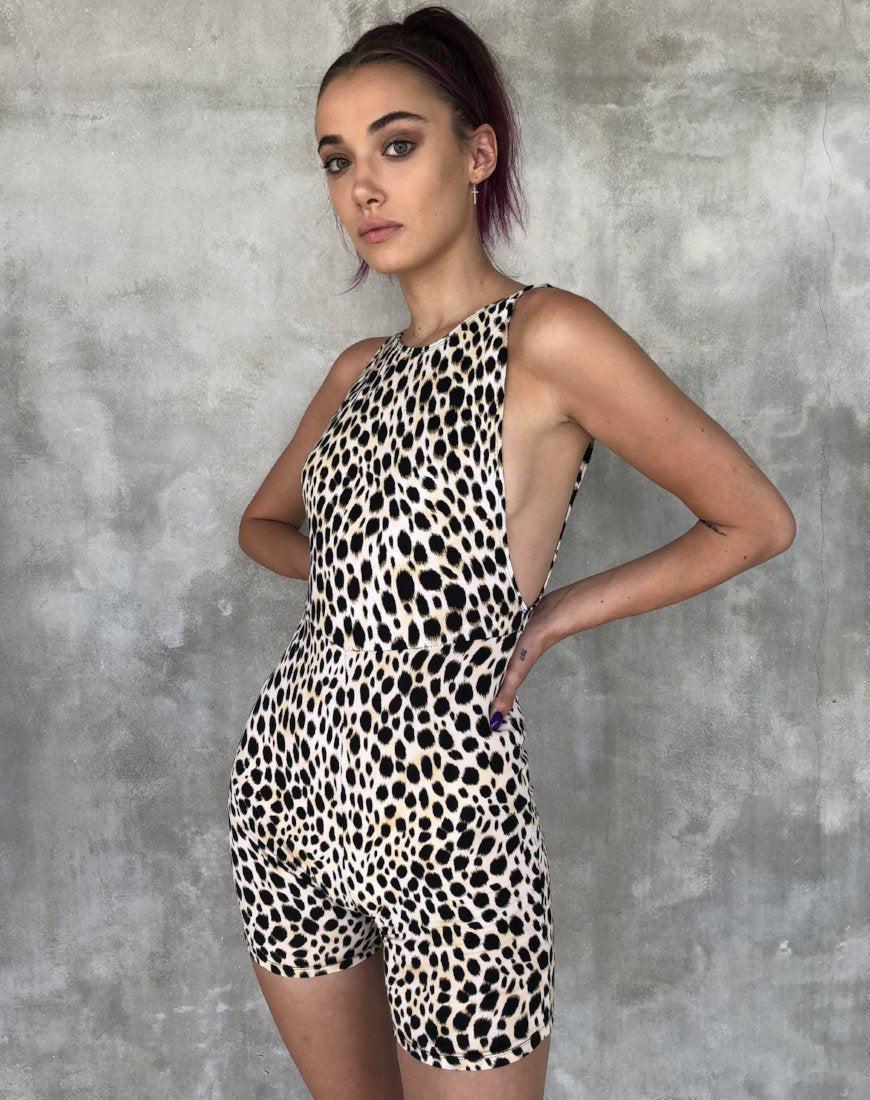 Acro Unitard in Cheetah