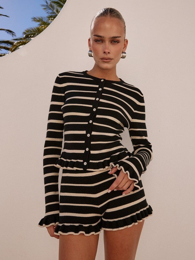 RUNAWAY THE LABEL Donna Long Sleeve Knit Top