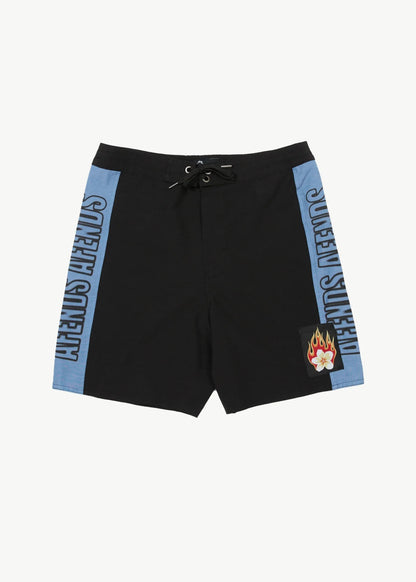 AFENDS Mens Tropics - Boardshort 18" - Black